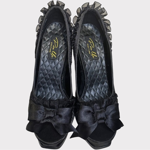 PinUp Couture Black Retro Heels - Picture 9 of 15
